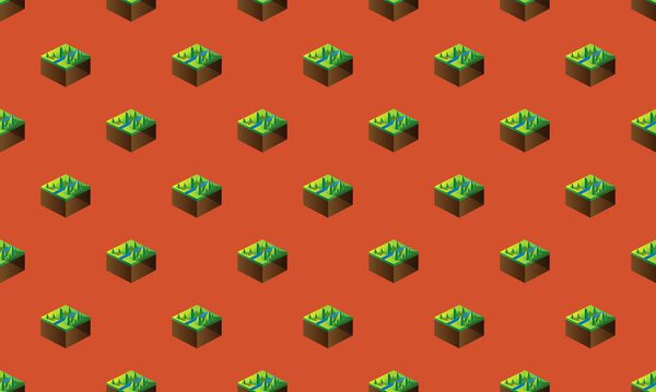 Colored background with different accessories