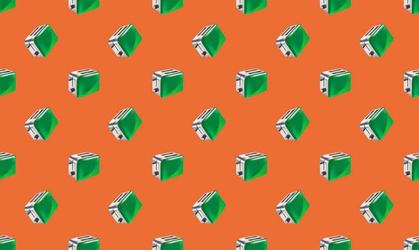 Colored background with different accessories