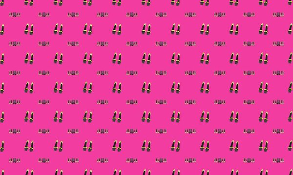 Colored background with different accessories