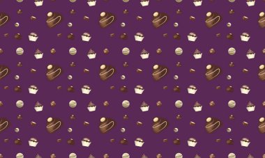 Farklı aksesuarlara sahip renkli arkaplan