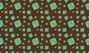 Farklı aksesuarlara sahip renkli arkaplan