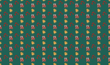 Farklı aksesuarlara sahip renkli arkaplan