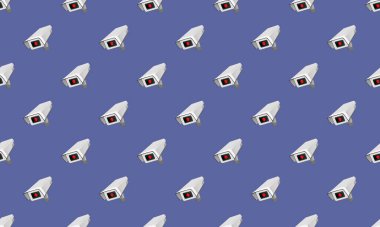 Farklı aksesuarlara sahip renkli arkaplan