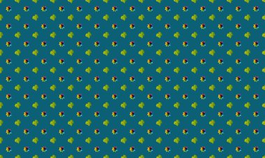 Farklı aksesuarlara sahip renkli arkaplan