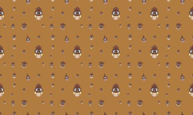 Farklı aksesuarlara sahip renkli arkaplan