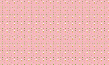 Farklı aksesuarlara sahip renkli arkaplan