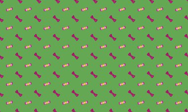 Farklı aksesuarlara sahip renkli arkaplan