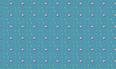 Farklı aksesuarlara sahip renkli arkaplan