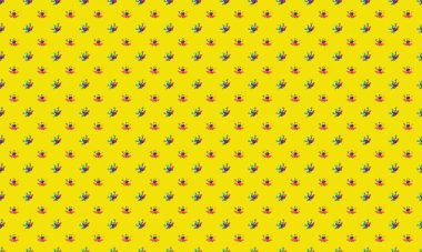 Farklı aksesuarlara sahip renkli arkaplan