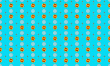 Farklı aksesuarlara sahip renkli arkaplan