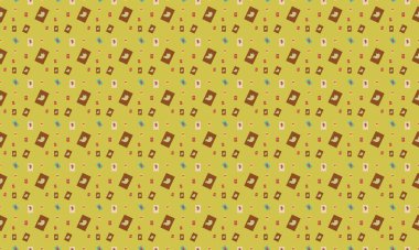 Farklı aksesuarlara sahip renkli arkaplan