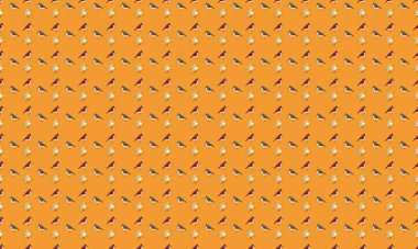 Farklı aksesuarlara sahip renkli arkaplan