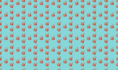 Farklı aksesuarlara sahip renkli arkaplan