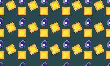 Farklı aksesuarlara sahip renkli arkaplan