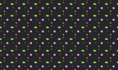 Farklı aksesuarlara sahip renkli arkaplan