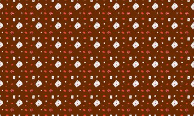 Farklı aksesuarlara sahip renkli arkaplan