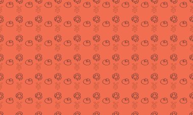 Farklı aksesuarlara sahip renkli arkaplan