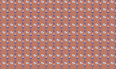 Farklı aksesuarlara sahip renkli arkaplan