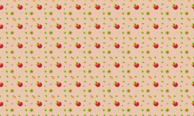 Farklı aksesuarlara sahip renkli arkaplan