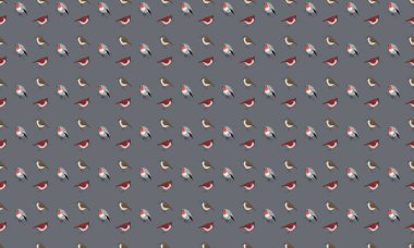 Farklı aksesuarlara sahip renkli arkaplan