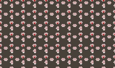 Farklı aksesuarlara sahip renkli arkaplan