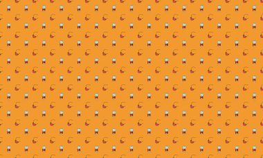 Farklı aksesuarlara sahip renkli arkaplan