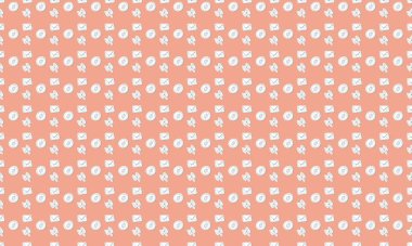 Farklı aksesuarlara sahip renkli arkaplan