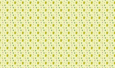 Farklı aksesuarlara sahip renkli arkaplan