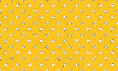 Farklı aksesuarlara sahip renkli arkaplan