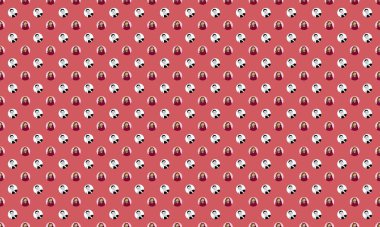 Farklı aksesuarlara sahip renkli arkaplan