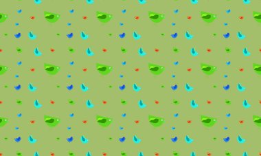 Farklı aksesuarlara sahip renkli arkaplan