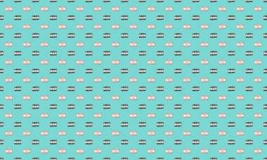 Farklı aksesuarlara sahip renkli arkaplan