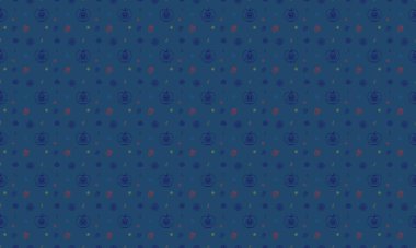 Farklı aksesuarlara sahip renkli arkaplan