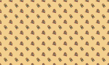 Farklı aksesuarlara sahip renkli arkaplan