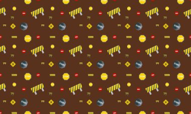 Farklı aksesuarlara sahip renkli arkaplan