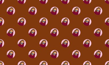 Farklı aksesuarlara sahip renkli arkaplan