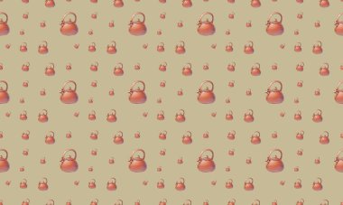 Farklı aksesuarlara sahip renkli arkaplan