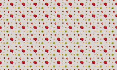 Farklı aksesuarlara sahip renkli arkaplan