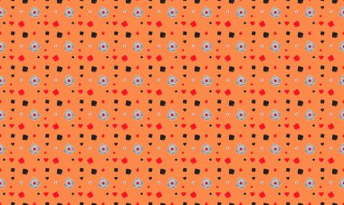 Farklı aksesuarlara sahip renkli arkaplan