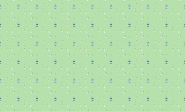 Farklı aksesuarlara sahip renkli arkaplan