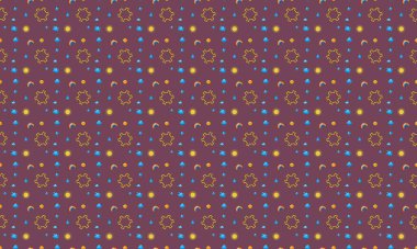 Farklı aksesuarlara sahip renkli arkaplan