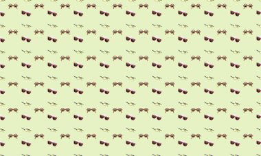 Farklı aksesuarlara sahip renkli arkaplan