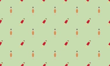 Farklı aksesuarlara sahip renkli arkaplan