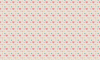 Farklı aksesuarlara sahip renkli arkaplan