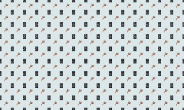 Farklı aksesuarlara sahip renkli arkaplan