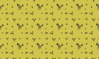 Farklı aksesuarlara sahip renkli arkaplan