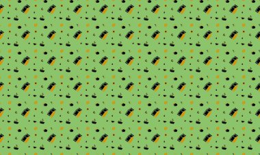 Farklı aksesuarlara sahip renkli arkaplan