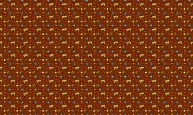 Farklı aksesuarlara sahip renkli arkaplan