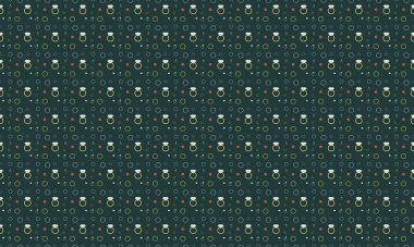 Farklı aksesuarlara sahip renkli arkaplan