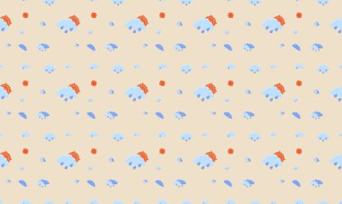 Farklı aksesuarlara sahip renkli arkaplan